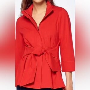 NWT red Luii tie front jacket